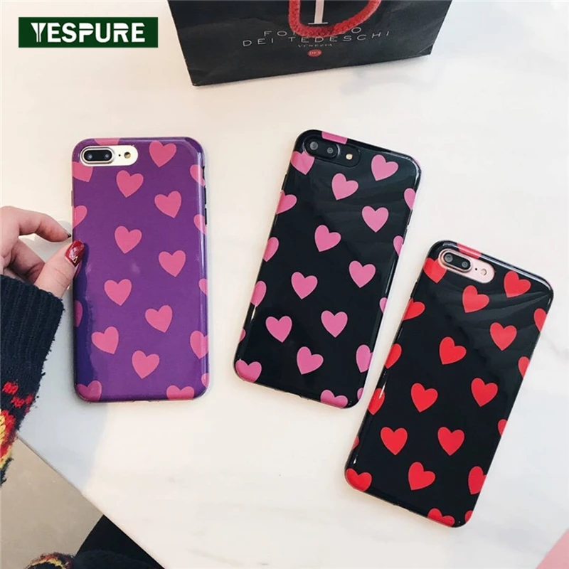 YESPURE Блестящий шикарный женский чехол для телефона Iphone X 8 8plus 7 7plus 6 6s 6plus|cover for