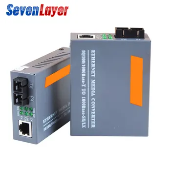 

Media Converter Dual Fiber 10/100/1000Mbps Fiber Transceiver Gigabit Fiber Optical fiber optic switch Single Mode
