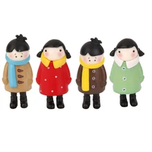 1 комплект 4 подавленные девочки Миниатюрный Кукольный дом бонсай крафтовый Сказочный садовый стеклянный декор в виде вазы для микро ландшафтного декоративного садоводства