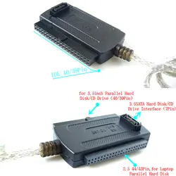 USB 2,0 для IDE SATA 2,5/3,5 кабель адаптера интерфейса переходник ide-sata