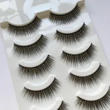 5 пар Handmade природных Накладные ресницы 3D ресницы расширение мягкая Поддельные ресницы норки крест грязные ресницы Накладные ресницы-04