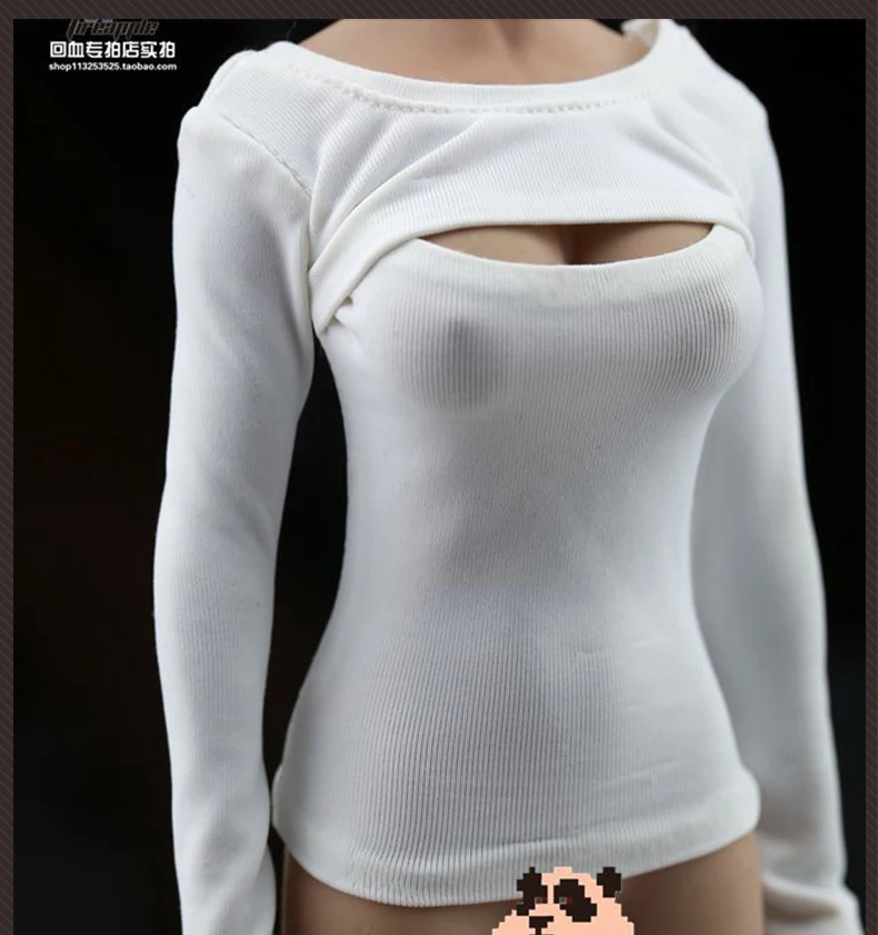 1/6 женская одежда белая футболка с длинными рукавами нижнее белье для девочек 12 лет 1" Кукла Phicen