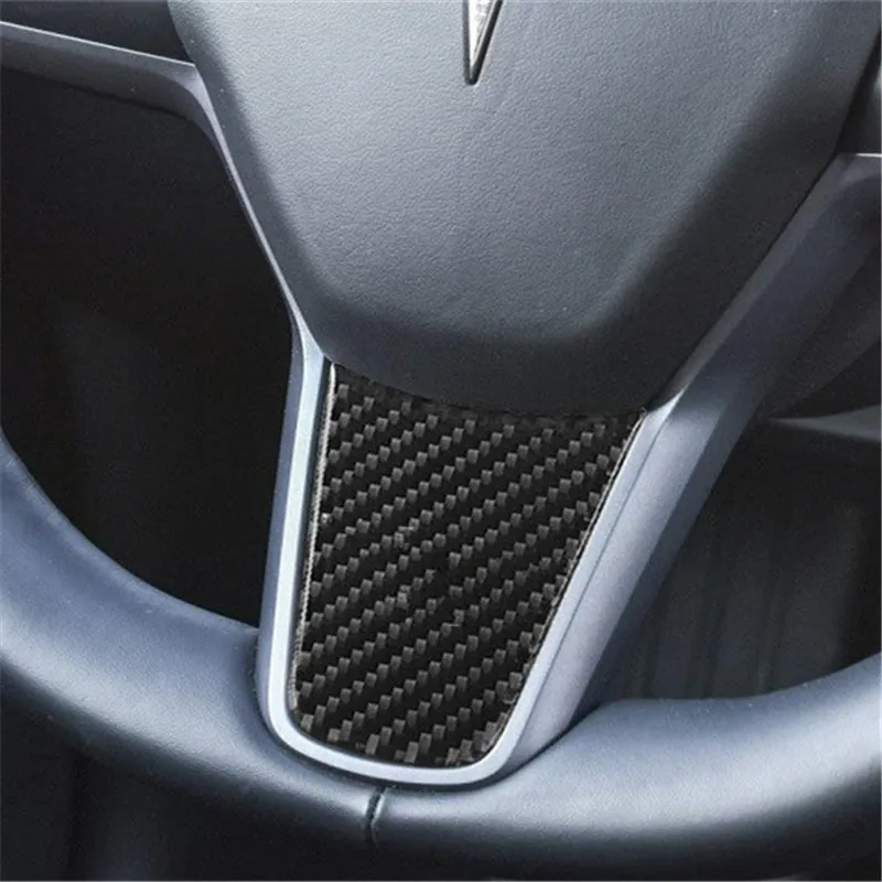 SRXTZM автомобильные аксессуары подходят для Tesla Model3 руль декоративные наклейки из углеродного волокна модифицированные наклейки Интерьер 1 шт