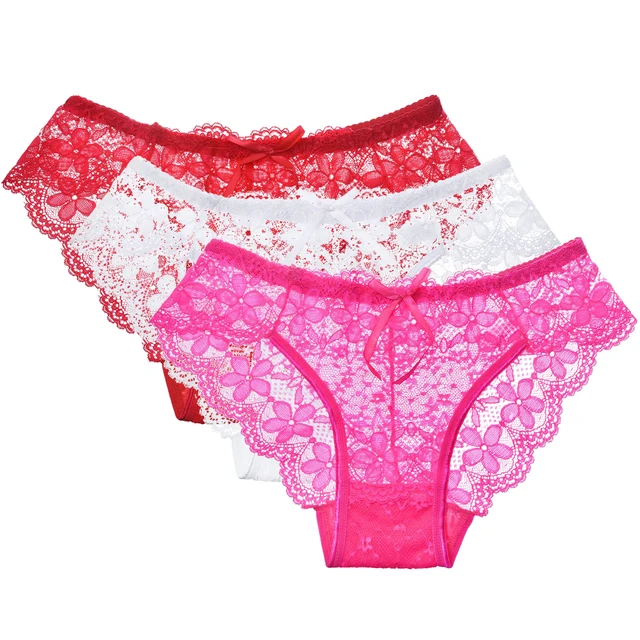 Buy 3 Pcs Hot Sale Sexy Lace Seamless Panties