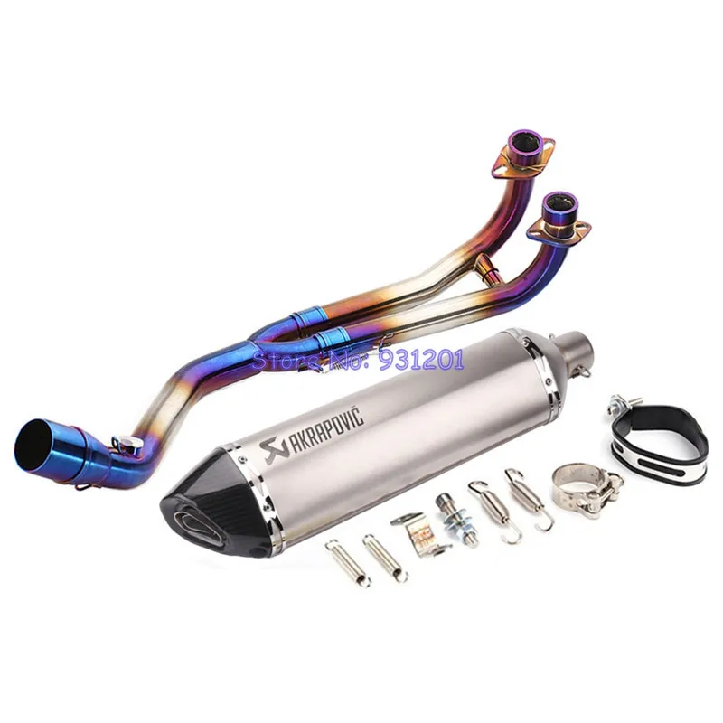 

Motorcycle for Yamaha TMAX500 TMAX530 Full Exhaust System Connect Link Pipe with Akrapovic Muffler Pipe Slip On (2008-2016 Year)