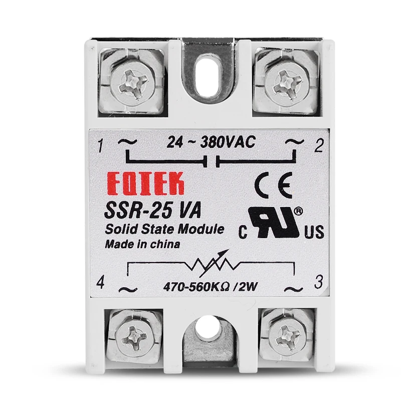 SSR 25VA 24-380VAC 25A однофазный регулятор напряжения Регулируемый стабилизатор питания изолированный твердотельный реле сопротивления