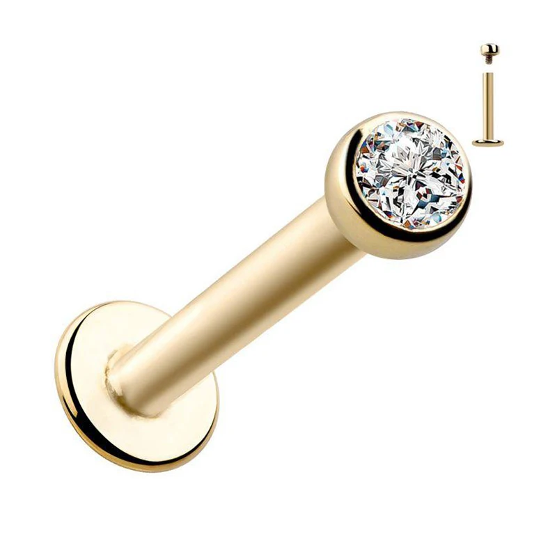 1Pc 16G 1.5-3mm Labret Tragus Cartilage Earring 16g Punk Cz Gem Round Tragus Lip Ring Monroe Ear Cartilage Earring Piercing - Image 5