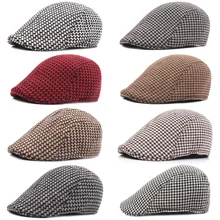 Мужская Классическая хлопковая шляпа с гусиными лапами для вождения, кепка для газетчика, гольф-берет Кепка таксиста CSHAT0507