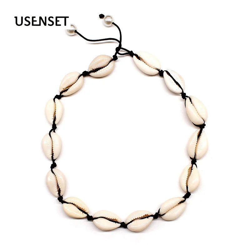 USENSET, ручная работа, ракушка, колье, Гавайский стиль, повседневные орнаменты для воротника, ожерелье, Европейский и американский крест, драгоценность