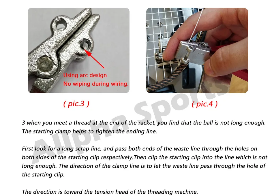 Альфа 2018 новые электролитические пусковой зажим threading инструмент для тенниса/ракетки для бадминтона. Два Весна начальной клип ACC-291