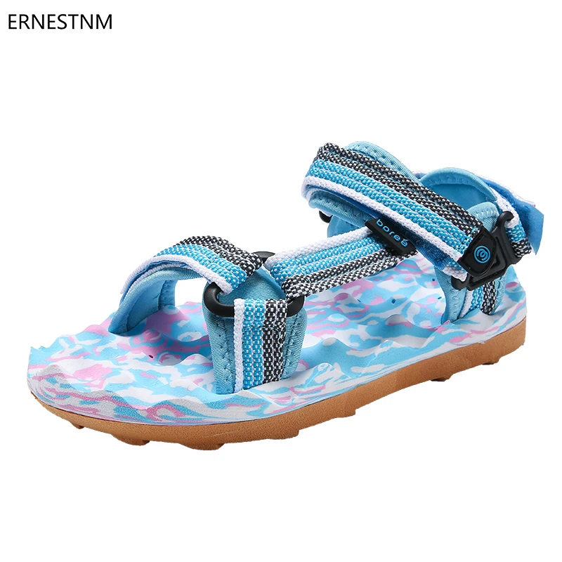 

ERNESTNM Summer Womens Sandals Canvas Roman Hand-strung Flat-soled Sandals High Quality Trekking Hiking Beach Fishing Sandals