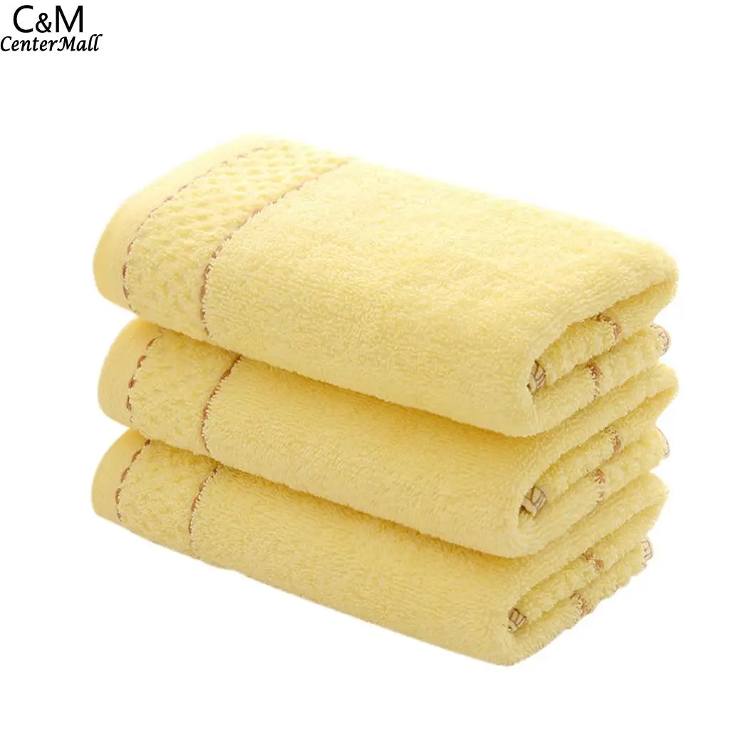 Удобное хлопковое мягкое супер впитывающее плотное полотенце для мытья желтого, синего цвета - Цвет: yellow