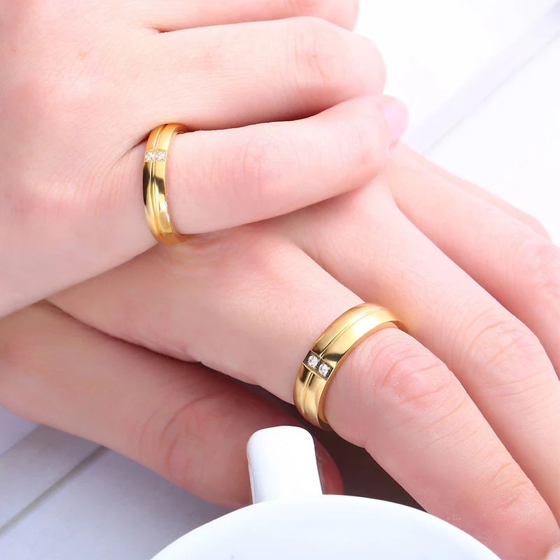 1 шт. модное Золотое кольцо RIR для влюбленных с двумя маленькими кольцами