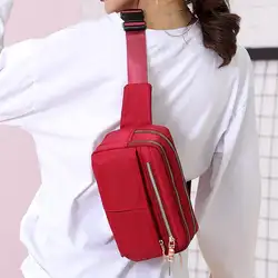 Mnycxen поясная сумка 4 цвета 2019 модная женская однотонная нейлоновая водонепроницаемая сумка на плечо сумка-мессенджер с карманом saszetka na biodra A2