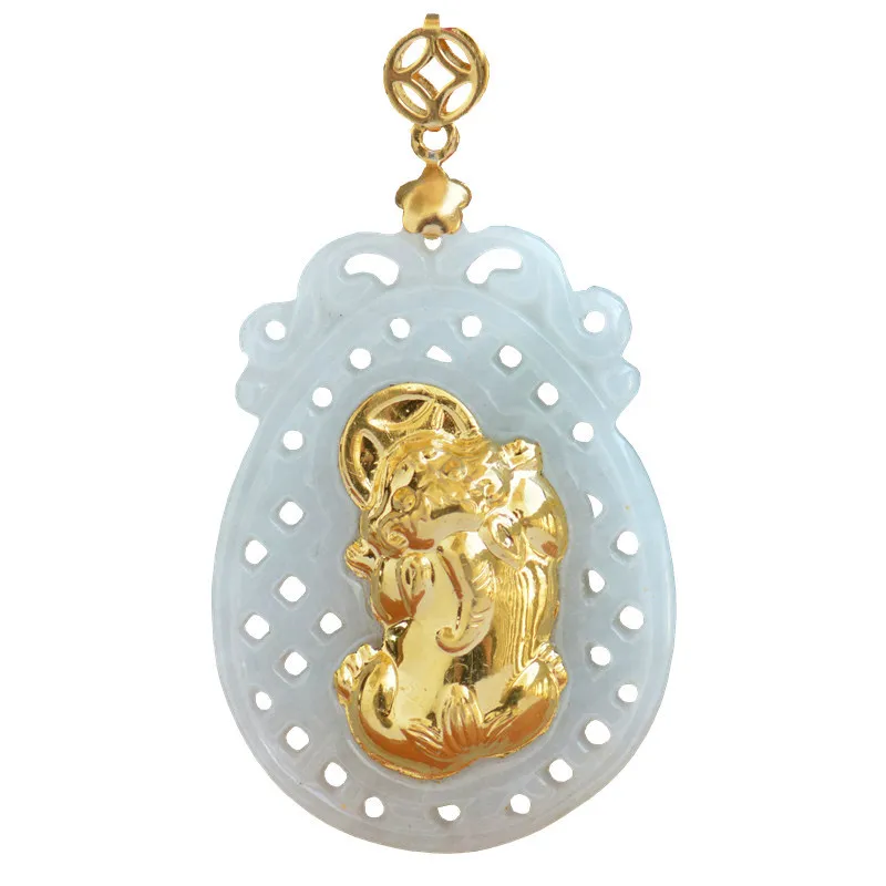 Hollow Animal Jade Pendant For Men Best Gift Lover Top Quality Good