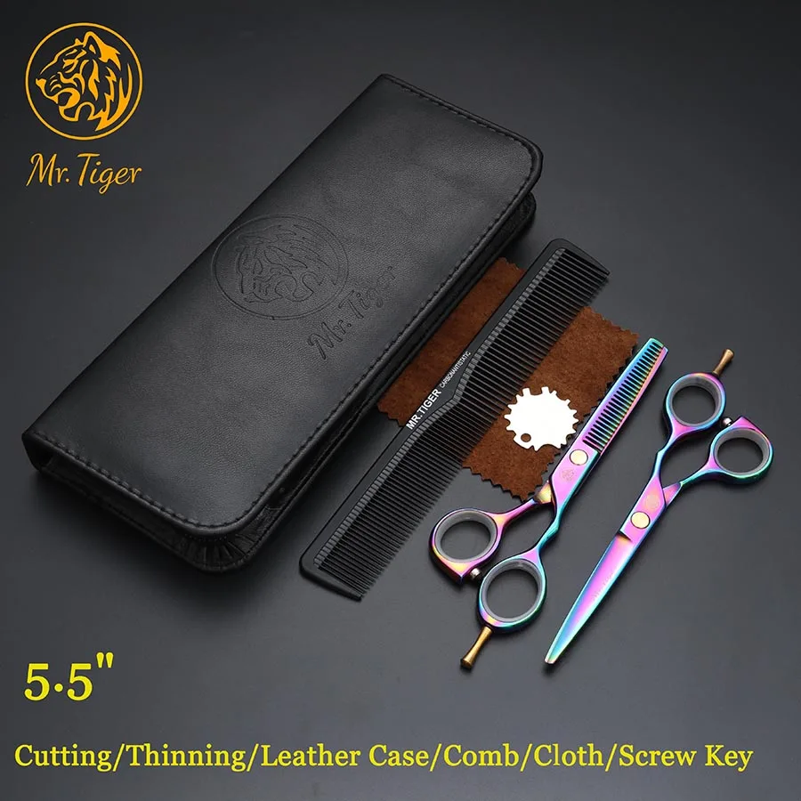 Профессиональные парикмахерские ножницы 2 шт. + сумка расческа 5 дюйма|hairdressing cutting