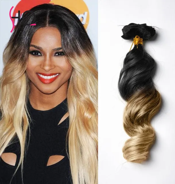 Hot Queen Remy Clip In Hair Extensions Human Hair Ombre