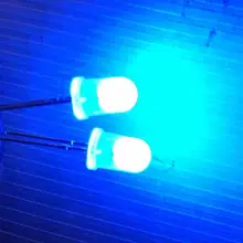 100 шт. 5 мм белые волосы синий туман матовая F5 белый синий свет Светодиодная лампа светодиод астигматизм Cube с 3 В