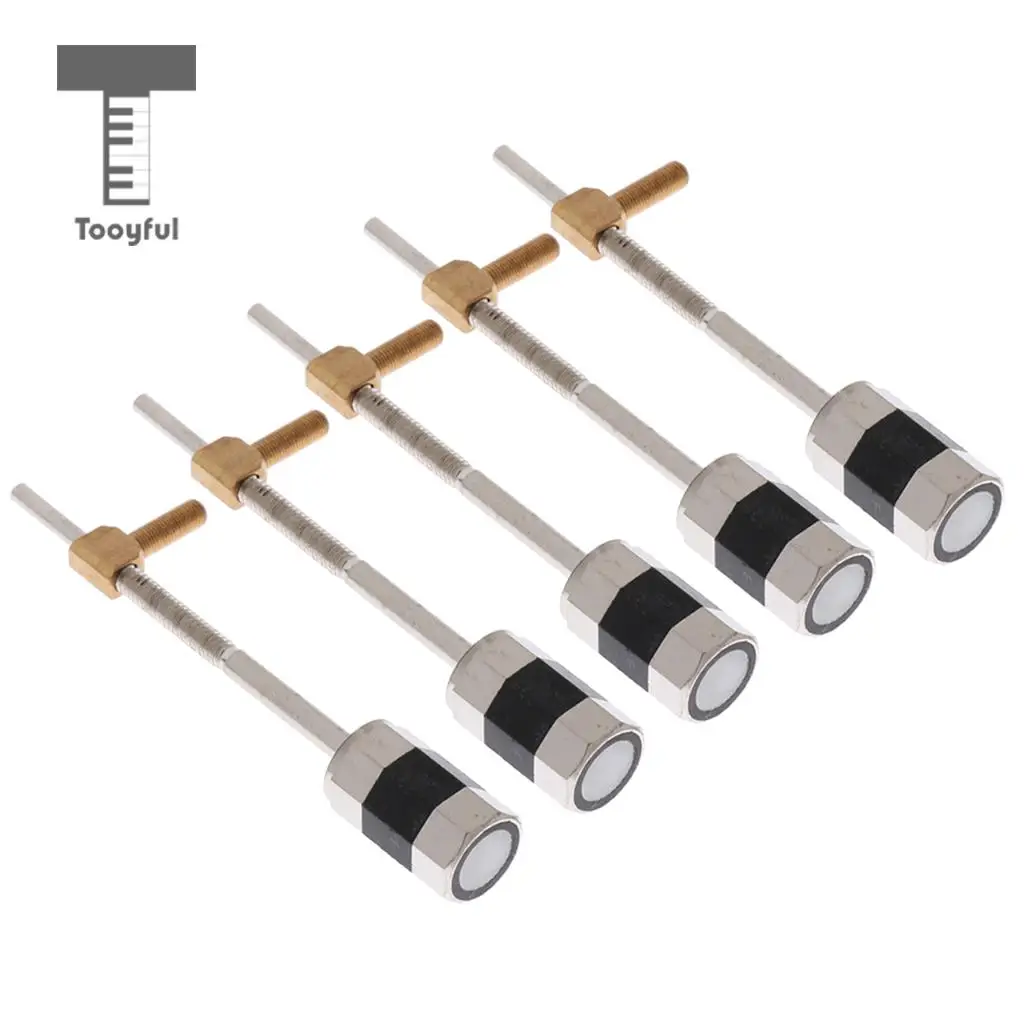 Tooyful Pack of 5 Exquiste Metal Cellos Bow Frog Mount Screws Luthier Tools 65mm/2.55inch