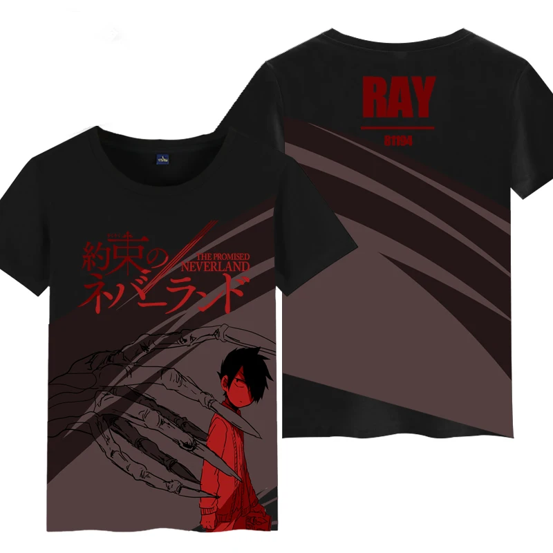 

Anime Promised Neverland Yakusoku no Neverland Emma Ray Norman Cosplay T-shirt Casual White Men Women T Shirt Short Sleeve Tee