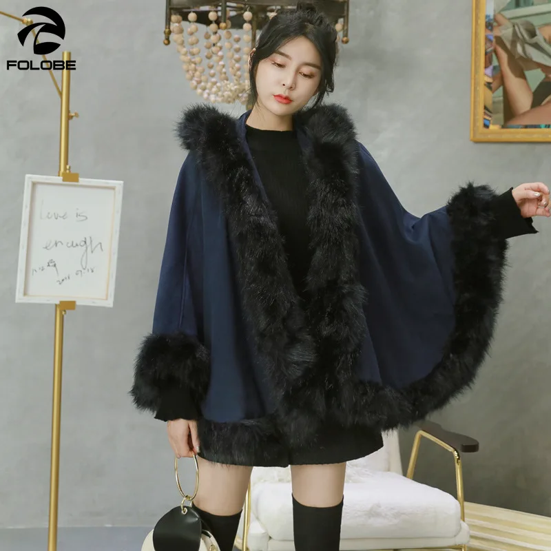 FOLOBE Корейская версия Мех животных средства ухода за кожей шеи пальто темпераментная накидка шаль для женщин зимние трикотажные