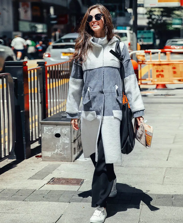 suede leather coat grey 02