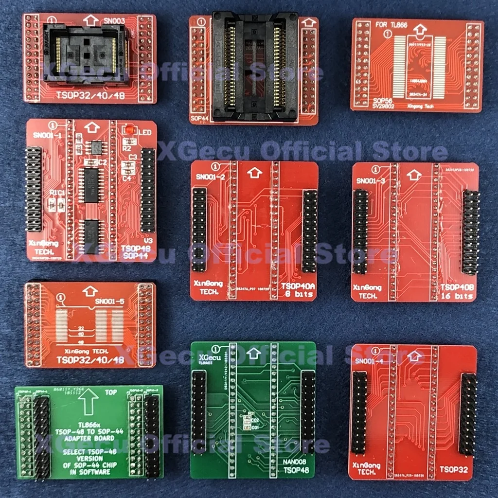 NAND TSOP32/40/48 SOP44 SOP56 адаптер для XGecu TL866II плюс USB Универсальный программатор SPI флэш-память