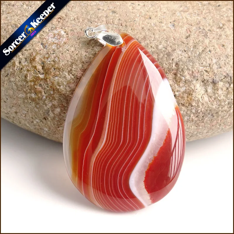 

AA+ High Quality Pendentif Real Natural Red Botswana Agates Stone Pendant Chains Necklace For Women Jewelry Making US513