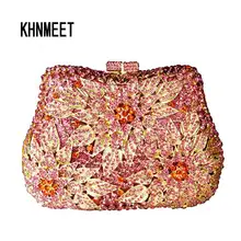 Классические Дизайнерские Сумочки юбка с цветочным принтом, со стразами; Роскошная обувь с украшением в виде кристаллов женские вечерние сумки Коктейль вечернее сумка женские сумки SC038