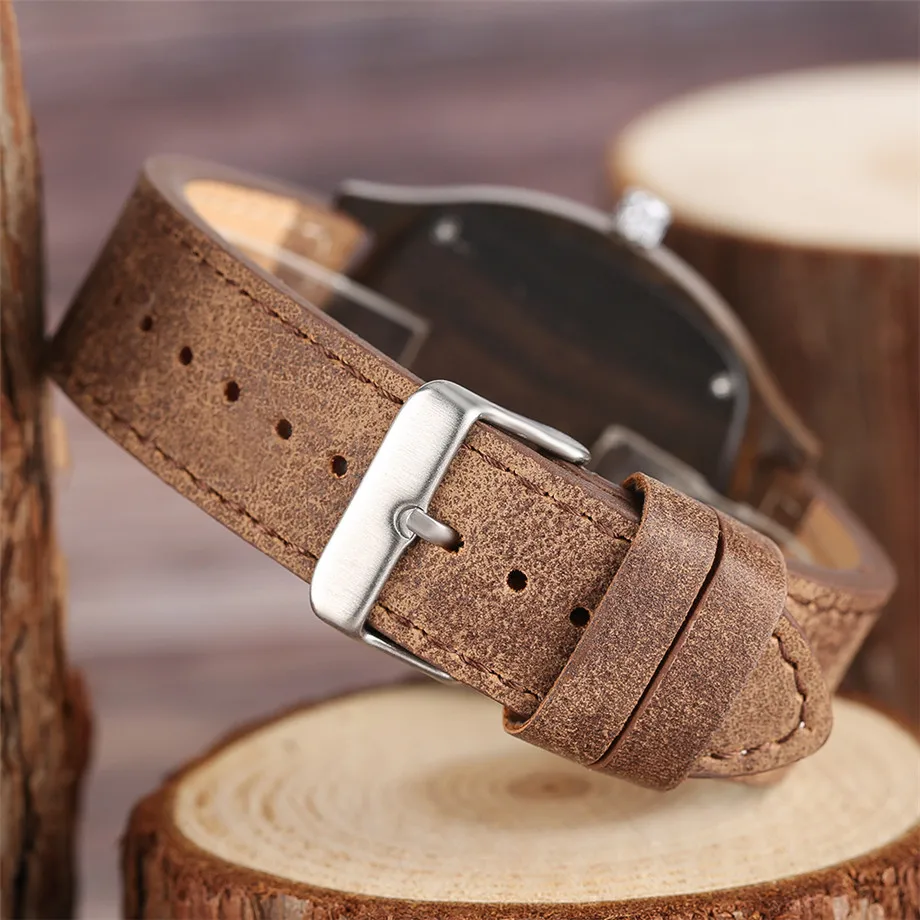 YISUYA Bamboo Wooden Watches Mens Creative Wood Wristwatch Analog Quartz Leather Vintage Roman Numerals Fashion Unique Clock Gifts Sport Casual Watch (34)