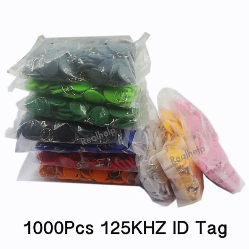 

1000Pcs RFID 125KHz EM4100 Proximity ID Token Tag Key Keyfobs Chain Keyfob Read Only for RFID Keypad Access Controller System