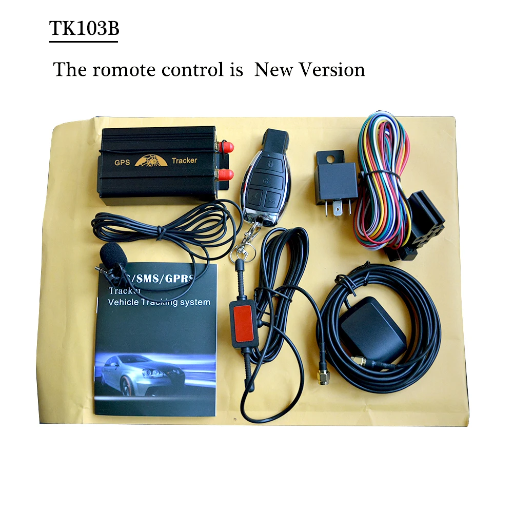 Автомобильный gps трекер gps/GSM/GPRS устройство слежения дистанционное управление для автомобиля TK103B сирена шок сенсор опционально