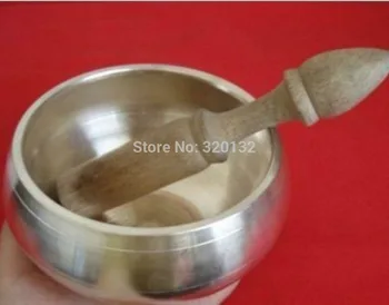 

Copper Brass craft Nepalese Old Yoga Tibetan Buddhism White Copper Singing Bowl Chinese Collection 90mm Diameter Wholesale bronz