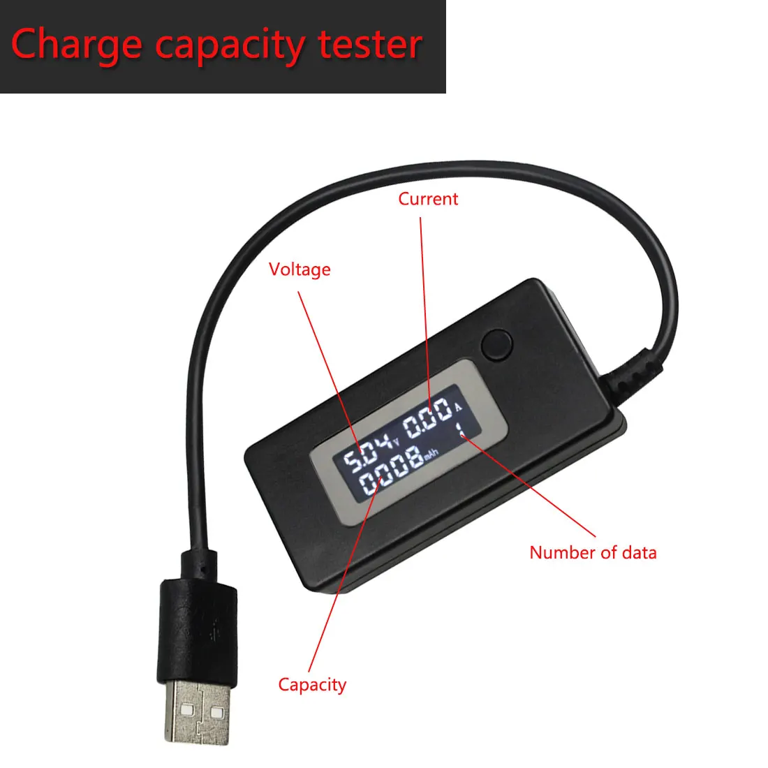 Черный цифровой микро-usb lcd USB мини-детектор тока и напряжения Мобильный USB зарядное устройство тестер метр