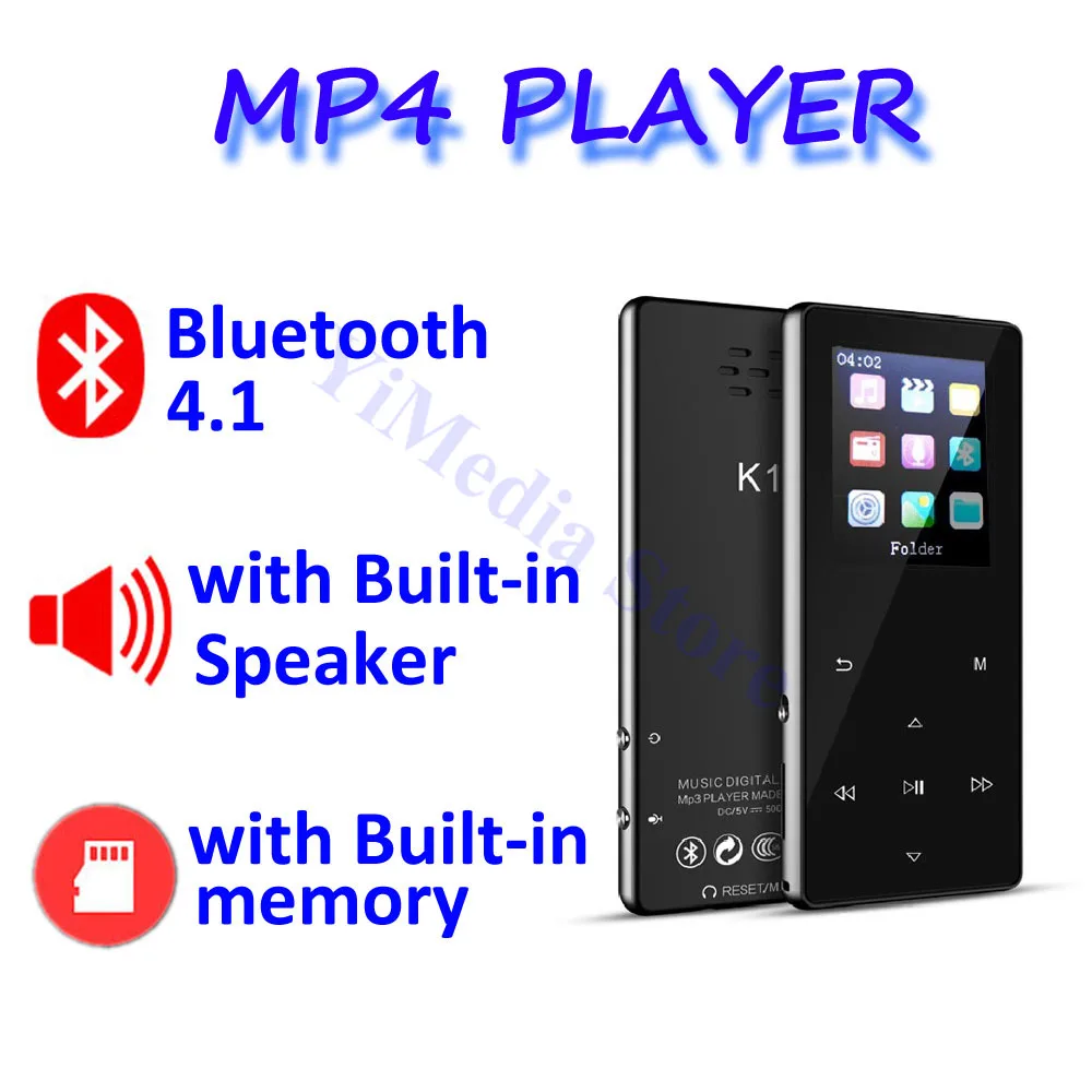 

MP4 player walkman with bluetooth lecteur mp3 mp4 music player portable mp 4 media slim 1.8 inch touch keys fm radio video Hifi