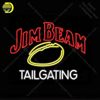

Jim Beam Neon Sign Tailgatin Glass Tube Handmade Atarii neon light Sign Decorate Hotel room Iconic Neon Light Lamps Advertise