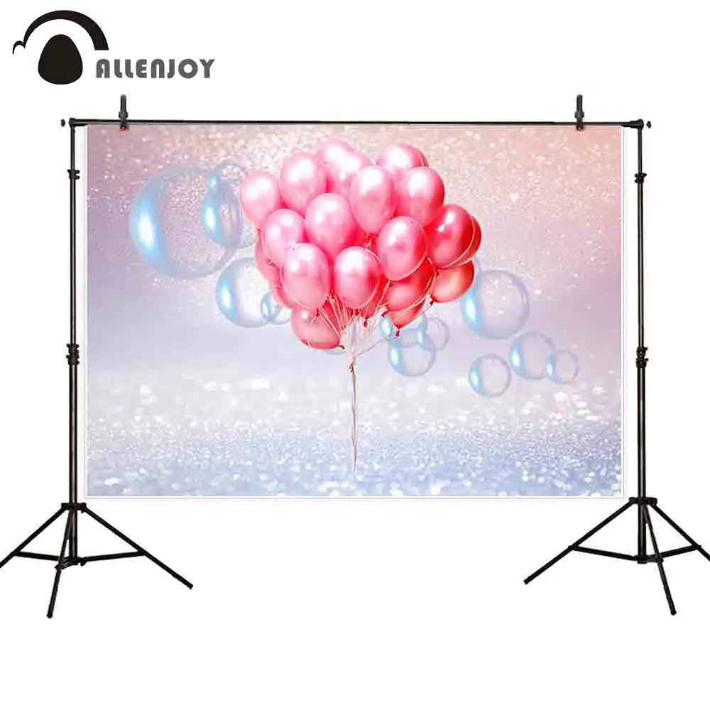 

Allenjoy photography theme background bokeh shiny pink balloon Valentine's day backgrounds for photo studio photocall background