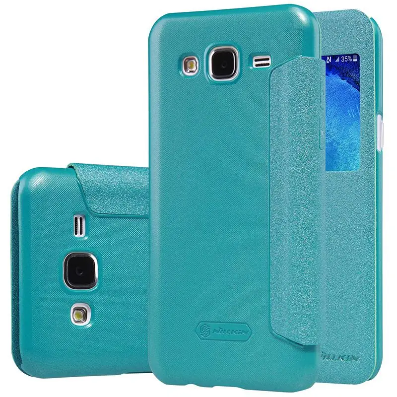 Nillkin Sparkle Series Искусственная кожа чехол для Samsung Galaxy J5 2015 J500FN J500F J500M (тонкий ed) 5 0