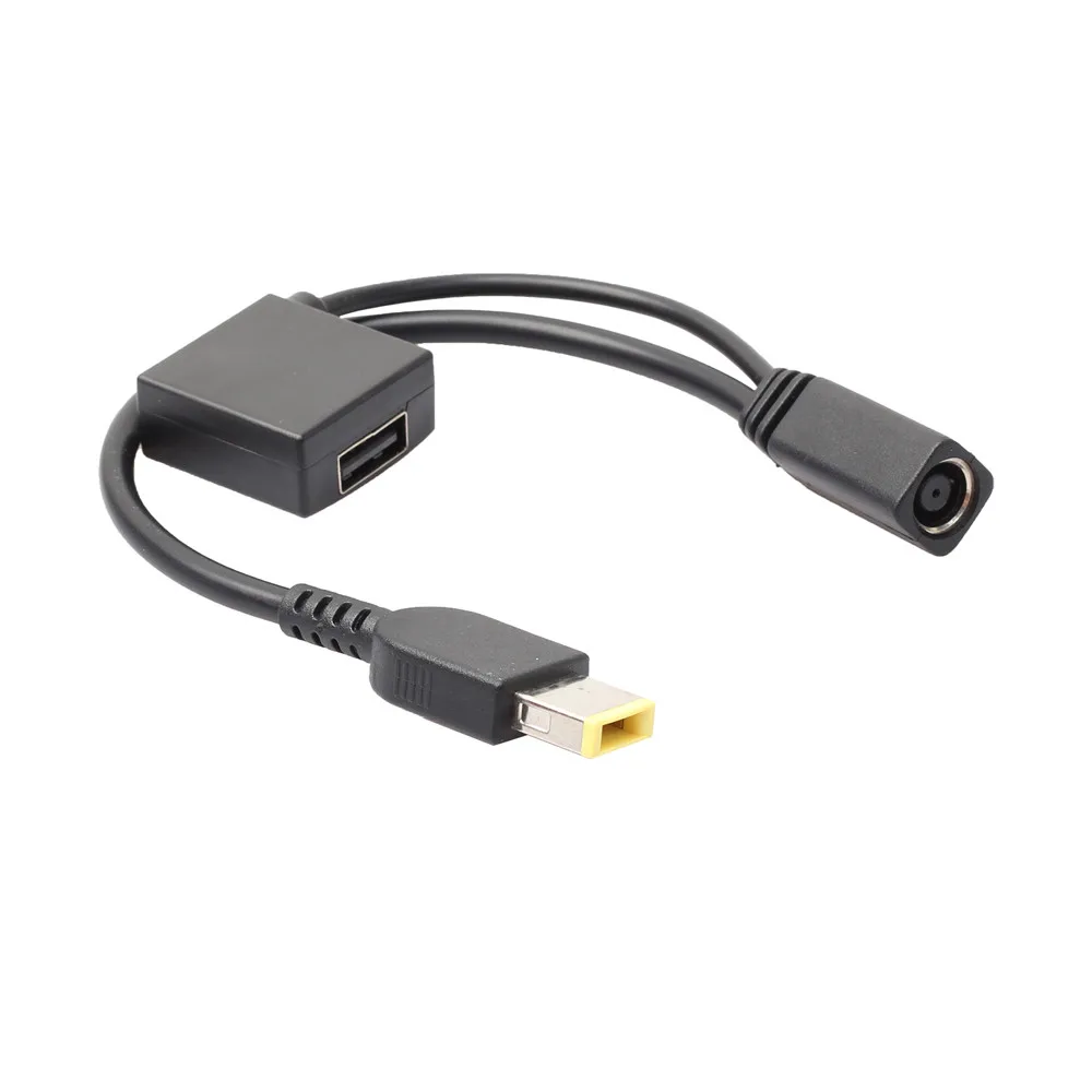 

Reliable 2.5MM DC Jack To New Square Plug - 12cm Cable For Lenovo ThinkPad Special IC Inside For IBM Lenovo Thinkpad