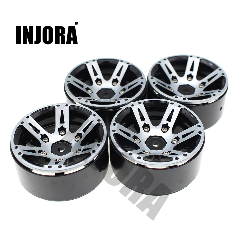 4PCS font b RC b font Rock Crawler 1 10 Alloy Metal Wheel Rim 1 9