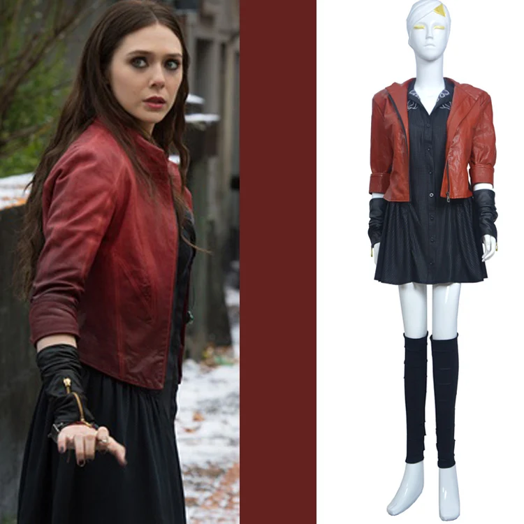 The Avengers Age of Ultron Wanda Scarlet Witch Cosplay Costume Full Set