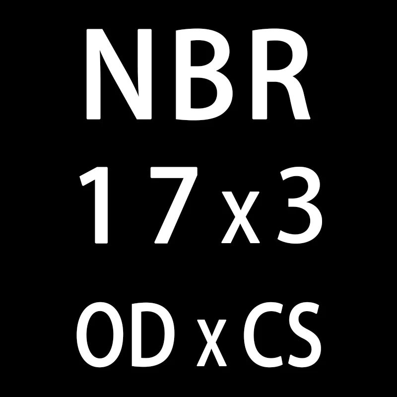 50 шт./лот резиновым кольцом NBR уплотнения-хомут с круглым воротником для мальчиков и девочек 3 мм Толщина OD10/11/12/13/14/15/16/17/18/19/20*3 мм уплотнительное кольцо уплотнения прокладки масляное кольцо шайба - Цвет: OD17mm