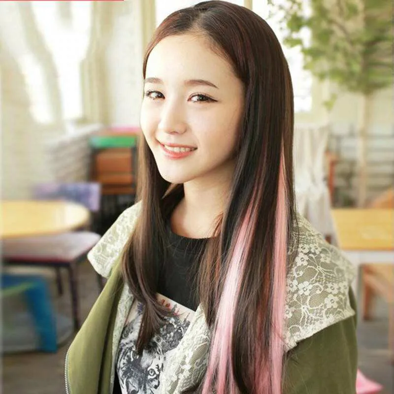 

1pcs Pink Wig Hairpin Beauty Fashion Toys Cartoon Child Toys Curly Hair Gentle Tangle Bristles Soft Slip Long