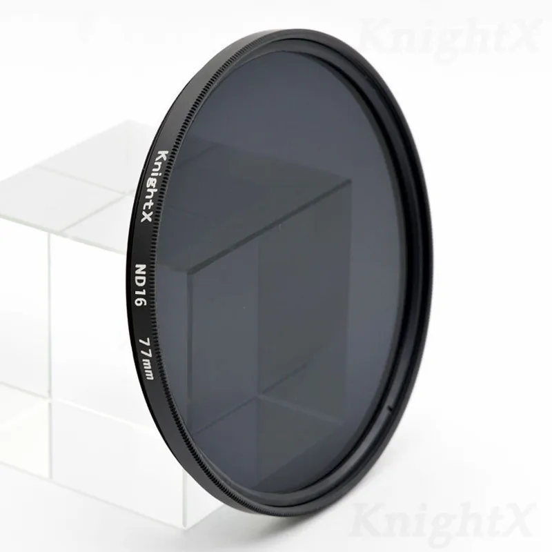 KnightX 24 цветной фильтр для фотоаппарата Nikon canon foto filtre photo pro 24-70 мм аксессуары для камеры densidad neutra 49 мм 52 мм 55 58 мм 67 мм - Цвет: ND16