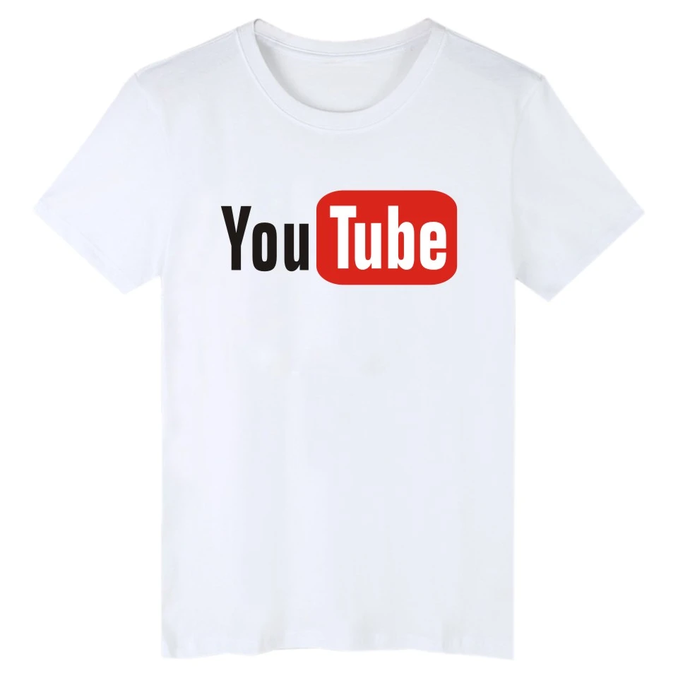 2017 Venta Caliente Nuevos Hombres Shirt Divertido Youtube Bts Logo negro Impreso T shirt de Algodón para Hombres con 4xl You Tube Hombres T camisa|t- shirt t-shirt menmen t shirt