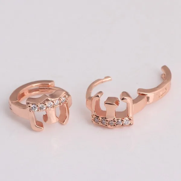 Серьги с буквами A B C D E F G H I, розовые серьги с буквами N/PPlated для женщин, кольцо с мозическим кристаллом