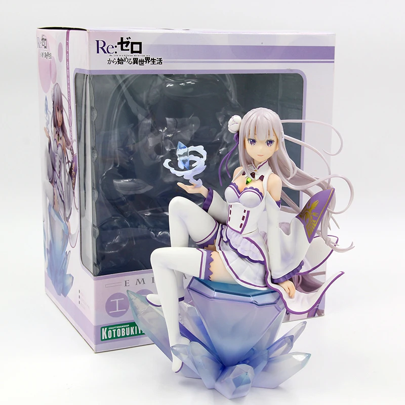 

Anime Re Zero Kara Hajimeru Isekai Seikatsu Emilia 1/8 Scale Painted Figure Collectible Model Toy 17cm