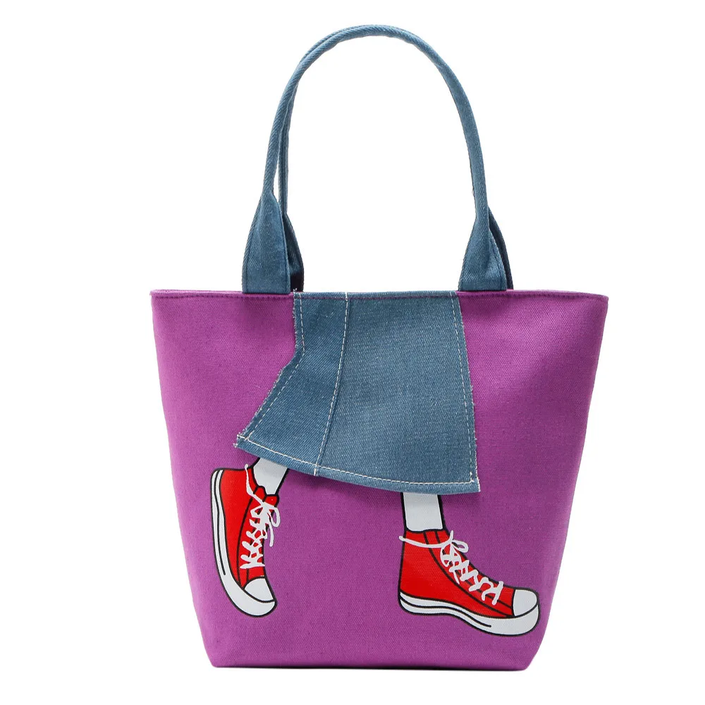 

New Big Size Hot Sale Casual Cell PhoneWomens Purse Zipper Pachwork Cowboy Canvas Shoulder Bag Messenger Bag
