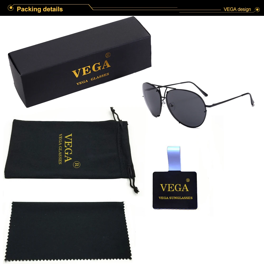 VEGA Eyewear Oversized Pilot Sunglasses Women Ladies Big Sun glasses Female Rimless UV400 Pilot Sunglasses Brand  (2)