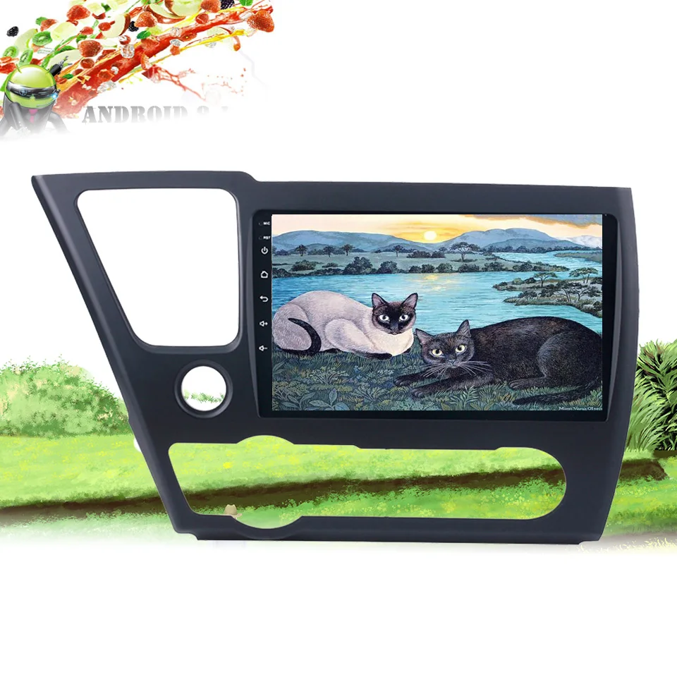 

9" HD 1024*600 Octa Core Android 9.0 Car DVD Radio GPS Navigation Player for Honda Civic Saloon 2013 2014 2015 DVR Multimedia